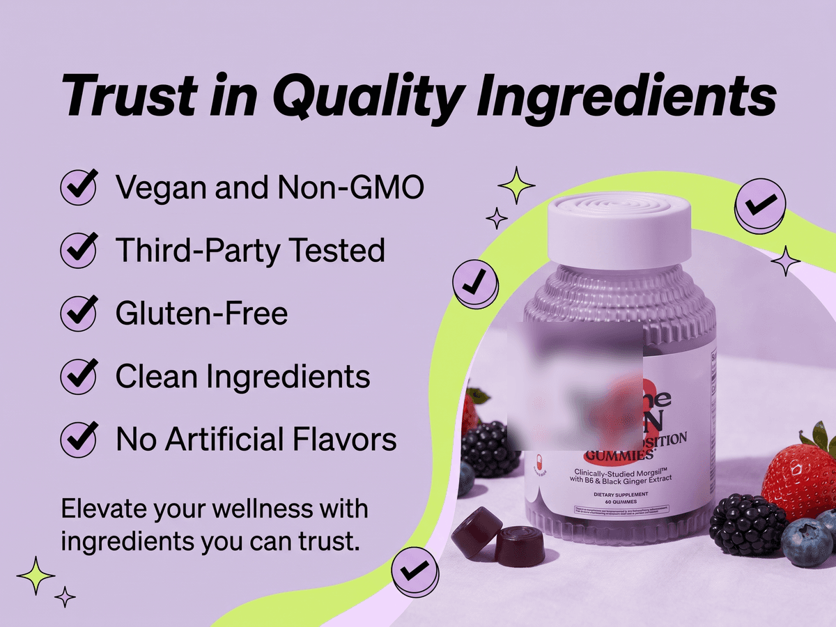 Redacted wellness gummies A+ quality ingredients module generated in APlusAI mobile